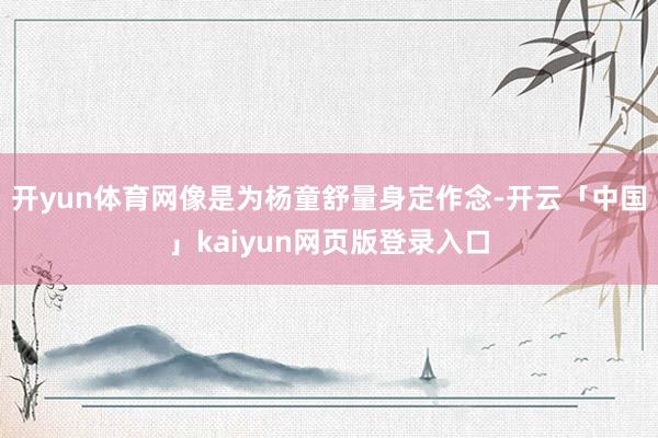 开yun体育网像是为杨童舒量身定作念-开云「中国」kaiyun网页版登录入口
