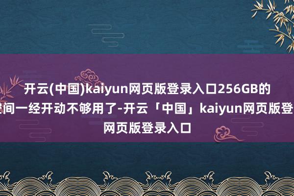 开云(中国)kaiyun网页版登录入口256GB的存储空间一经开动不够用了-开云「中国」kaiyun网页版登录入口