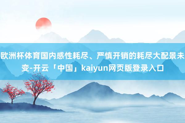 欧洲杯体育国内感性耗尽、严慎开销的耗尽大配景未变-开云「中国」kaiyun网页版登录入口