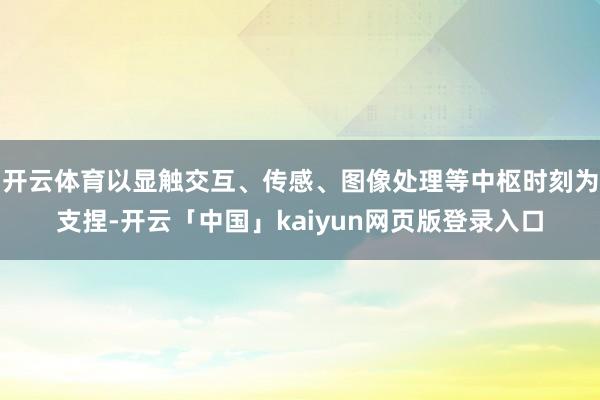开云体育以显触交互、传感、图像处理等中枢时刻为支捏-开云「中国」kaiyun网页版登录入口