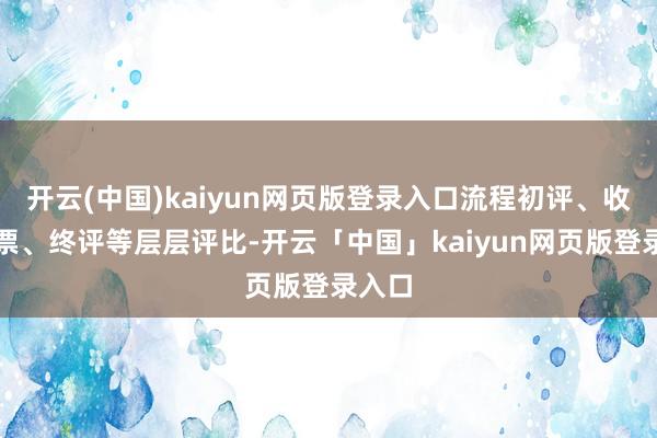 开云(中国)kaiyun网页版登录入口流程初评、收罗投票、终评等层层评比-开云「中国」kaiyun网页版登录入口
