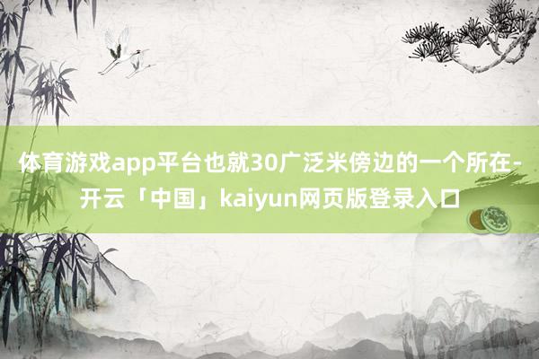 体育游戏app平台也就30广泛米傍边的一个所在-开云「中国」kaiyun网页版登录入口