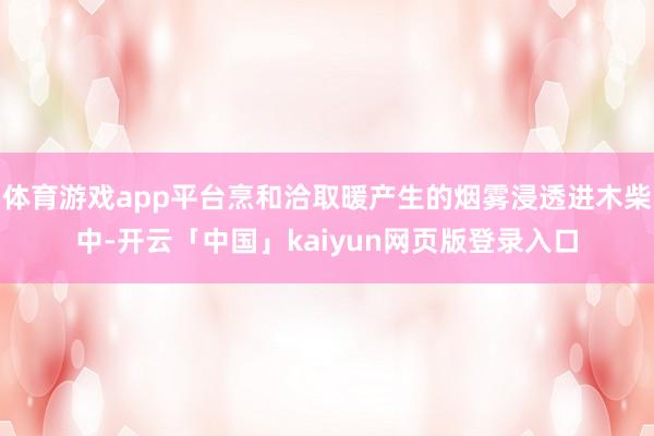 体育游戏app平台烹和洽取暖产生的烟雾浸透进木柴中-开云「中国」kaiyun网页版登录入口